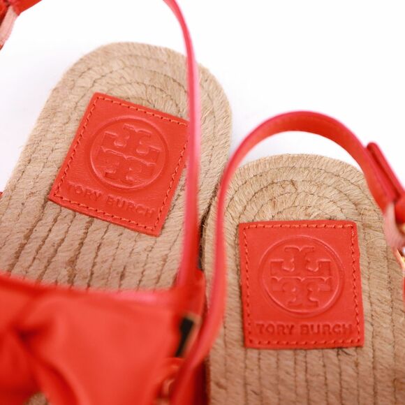 NIB Tory Burch BOWTIE PENNY Sandal in Poppy Red 7.5, 8 - Picture 5 of 11